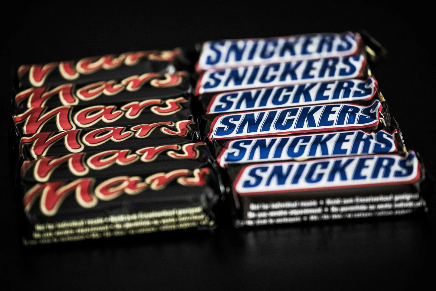 Шоколадки Mars и Snickers.