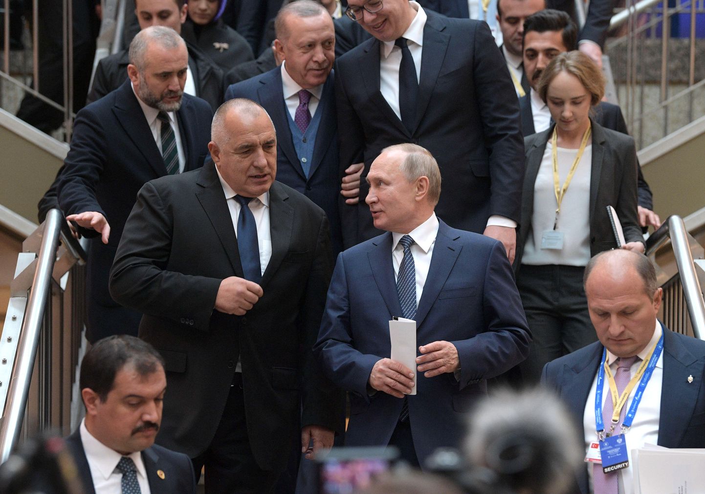 Venemaa president Vladimir Putin vestlemas Bulgaaria peaministri Bojko Borisoviga.