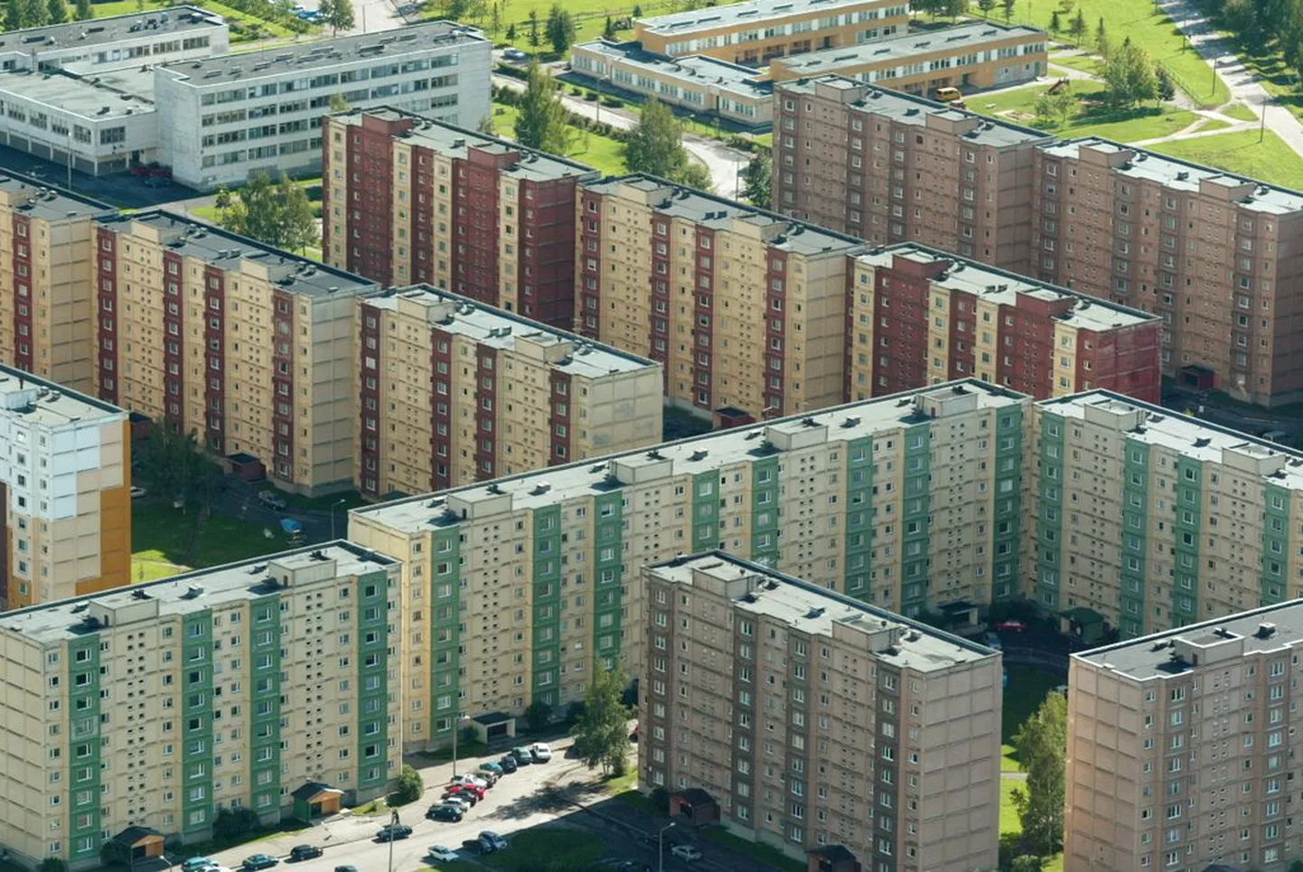 Annelinna kortermajad Tartus. Pilt on illustreeriv.