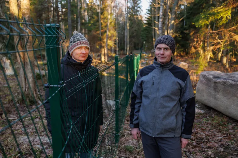 Viimsi vallaga Tammeõie Pargi arenduse pärast kohut käinud Andres Jaanus (paremal) ja Märt Puust.
