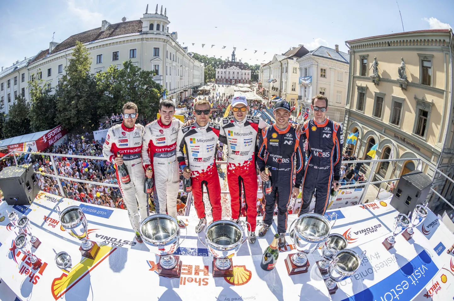 Rally Estonia poodium 2018. aastal.