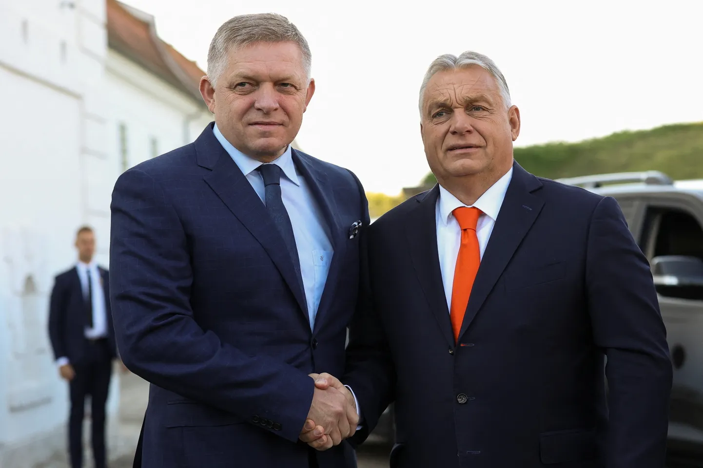 Slovākijas premjers Roberts Fico un Ungārijas premjers Viktors Orbāns
