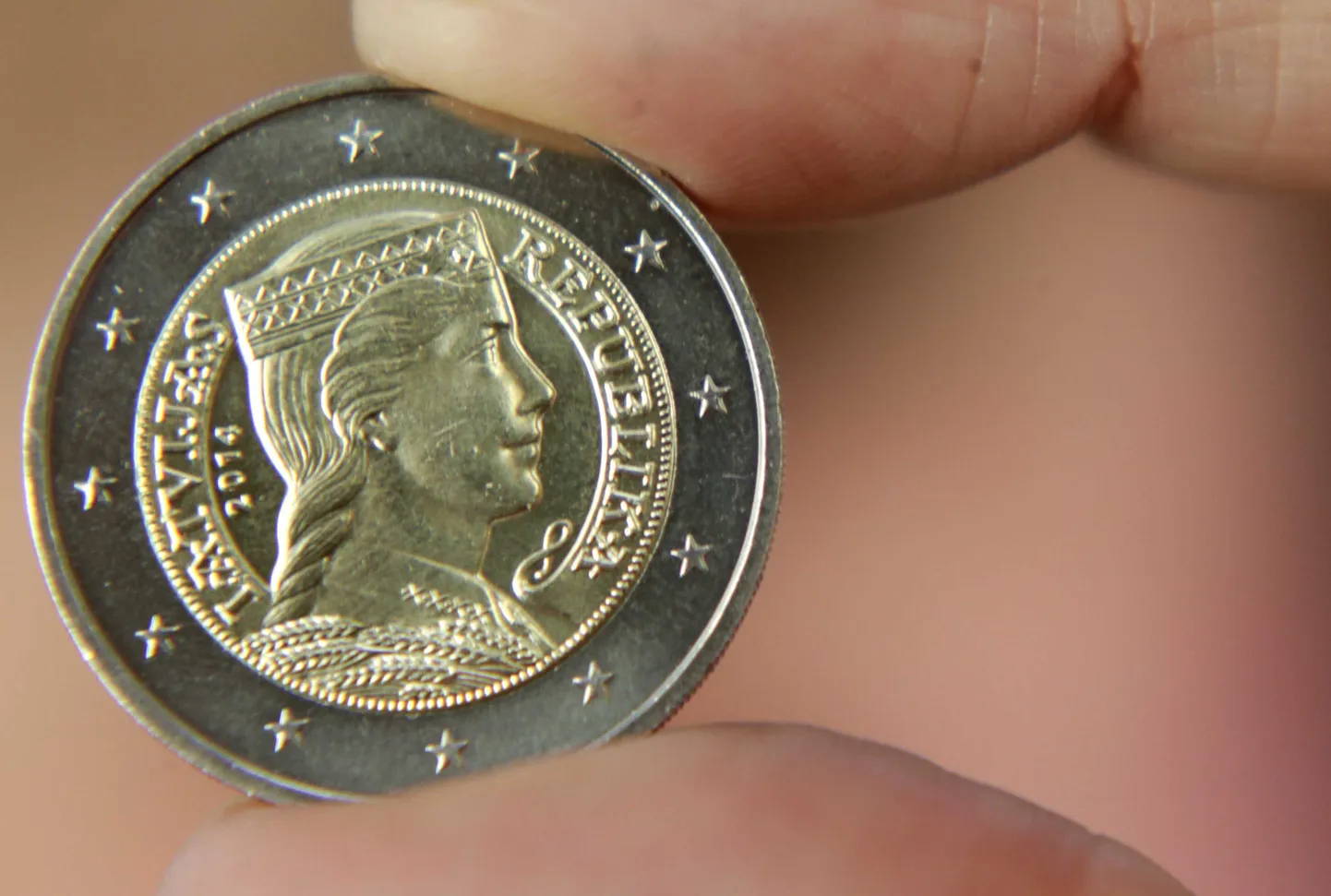 Läti euromünt.