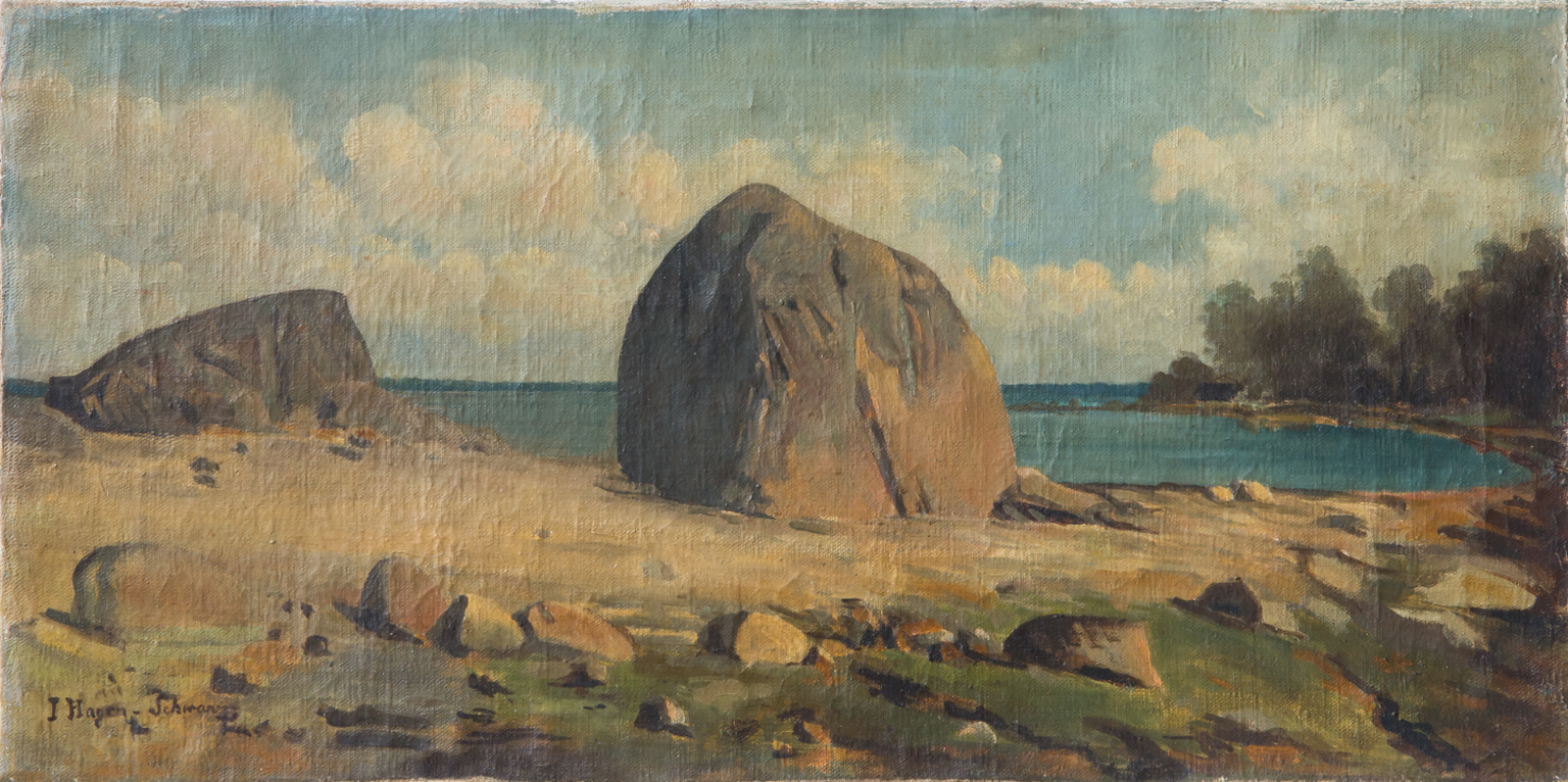 Julie Hagen-Schwarzi õlimaali «Käsmu» (32,5 x 65 cm) alghind on oksjonil 10 700 eurot.