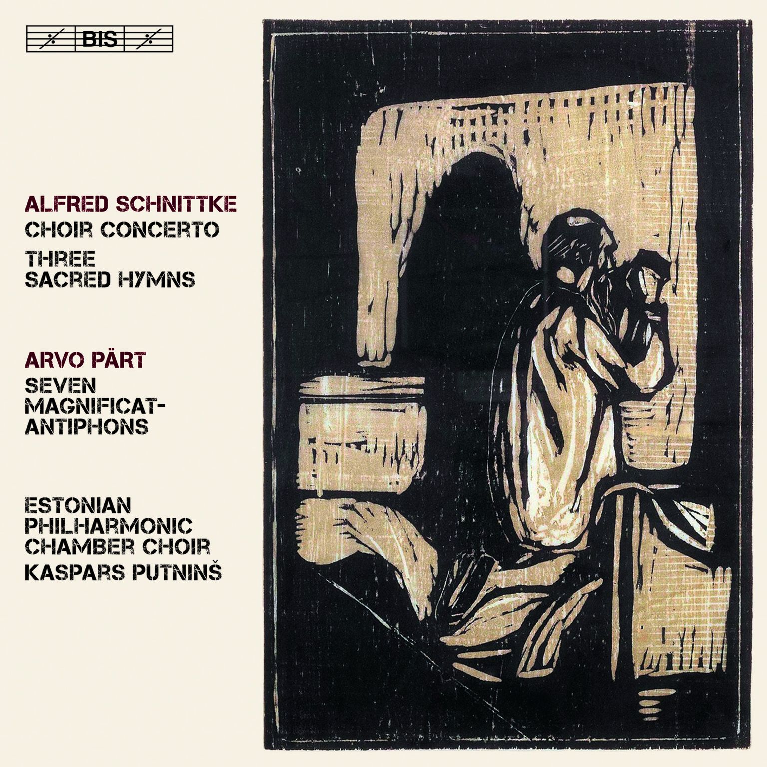 Eesti filharmoonia kammerkoori heliplaat «Schnittke: Choir Concerto; Three Sacred Hymns; Pärt: Seven Magnificat-Antiphons»