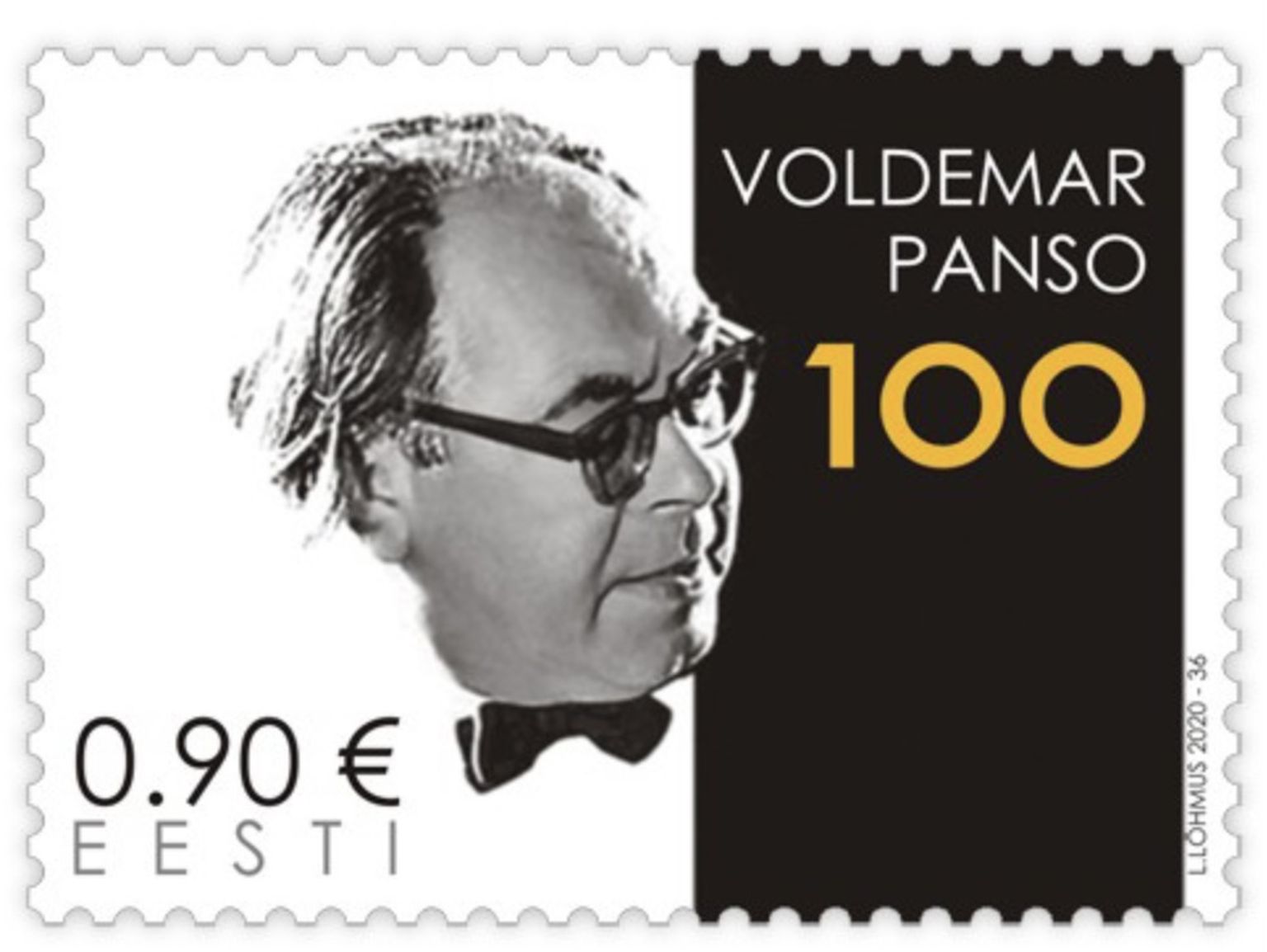 Voldemar Panso 100. sünniaastapäeva postmark.