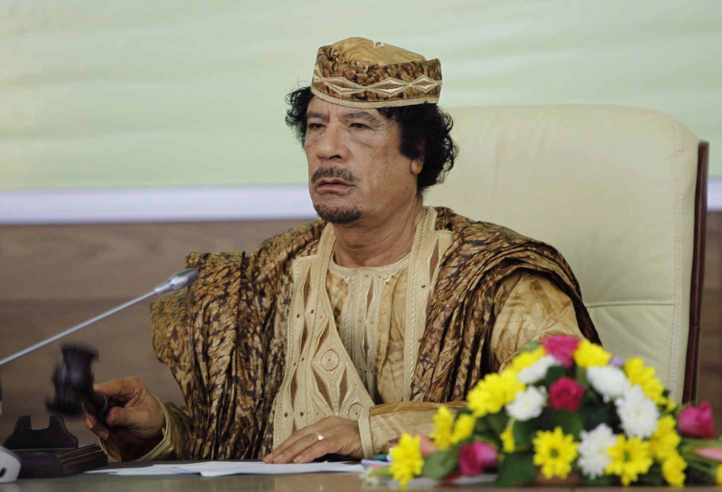 Муамар Каддафи, фото 2009 года.