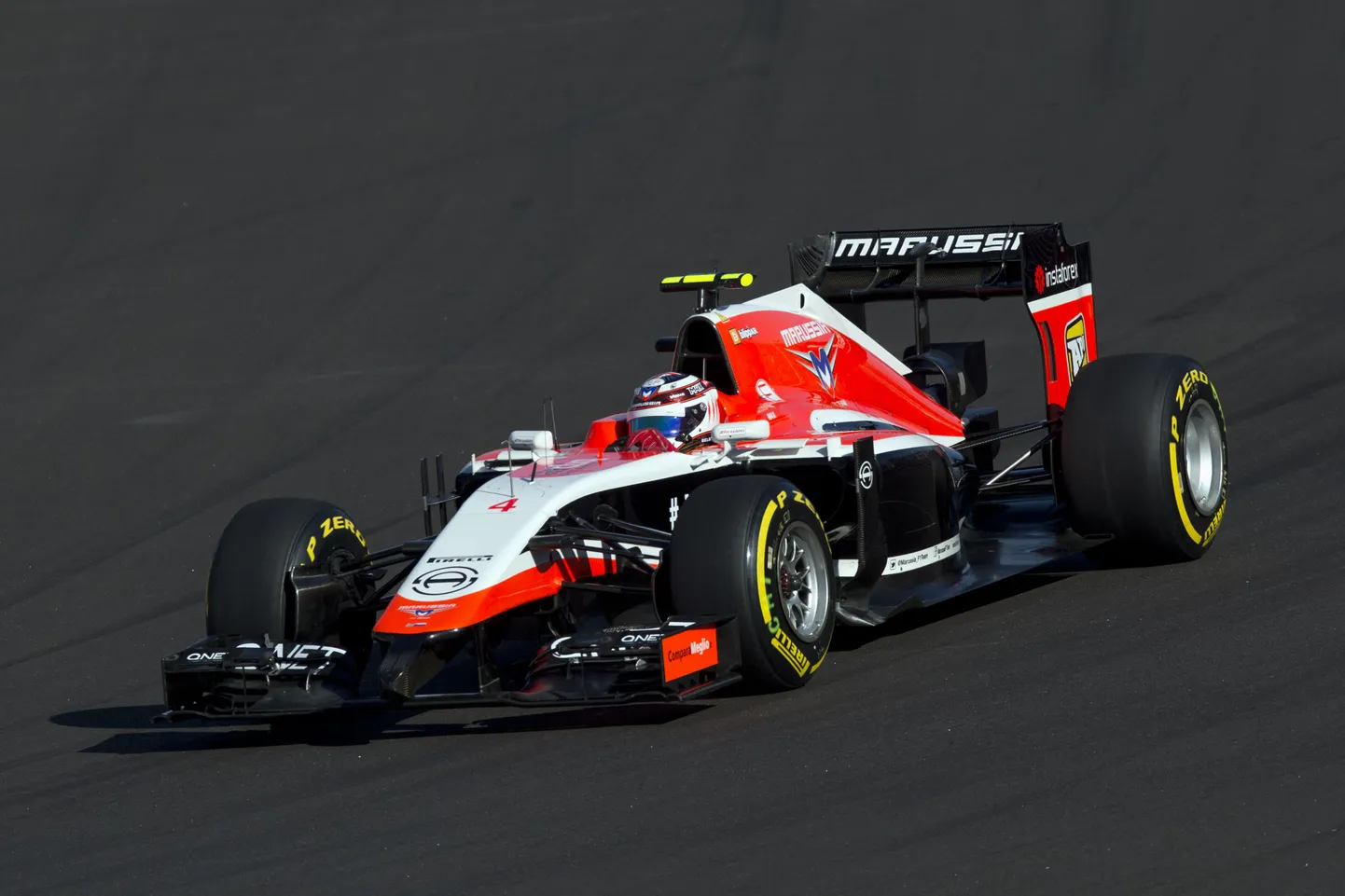 Marussia sõitja Max Chilton mullusel Venemaa etapil.