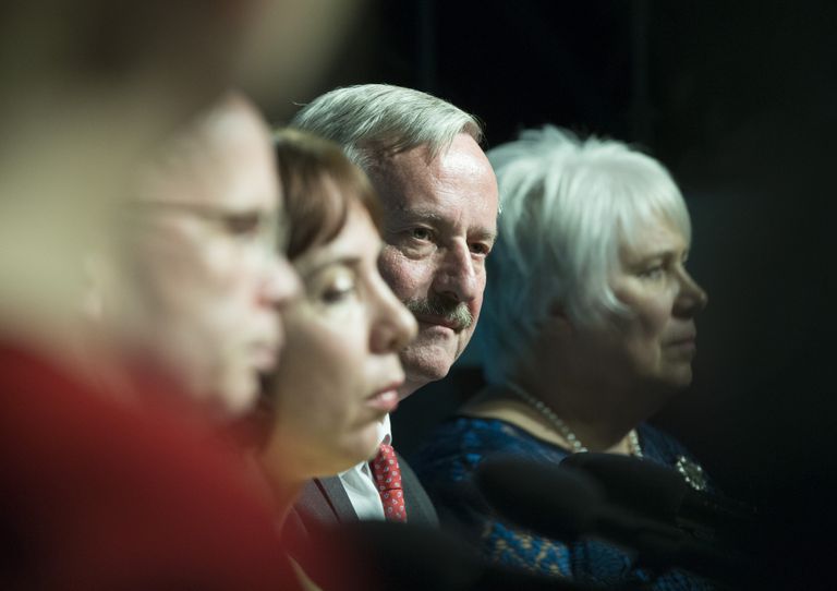 Viimaste valimiste presidendikandidaadid Allar Jõks, Mailis Reps, Siim Kallas ja Marina Kaljurand.