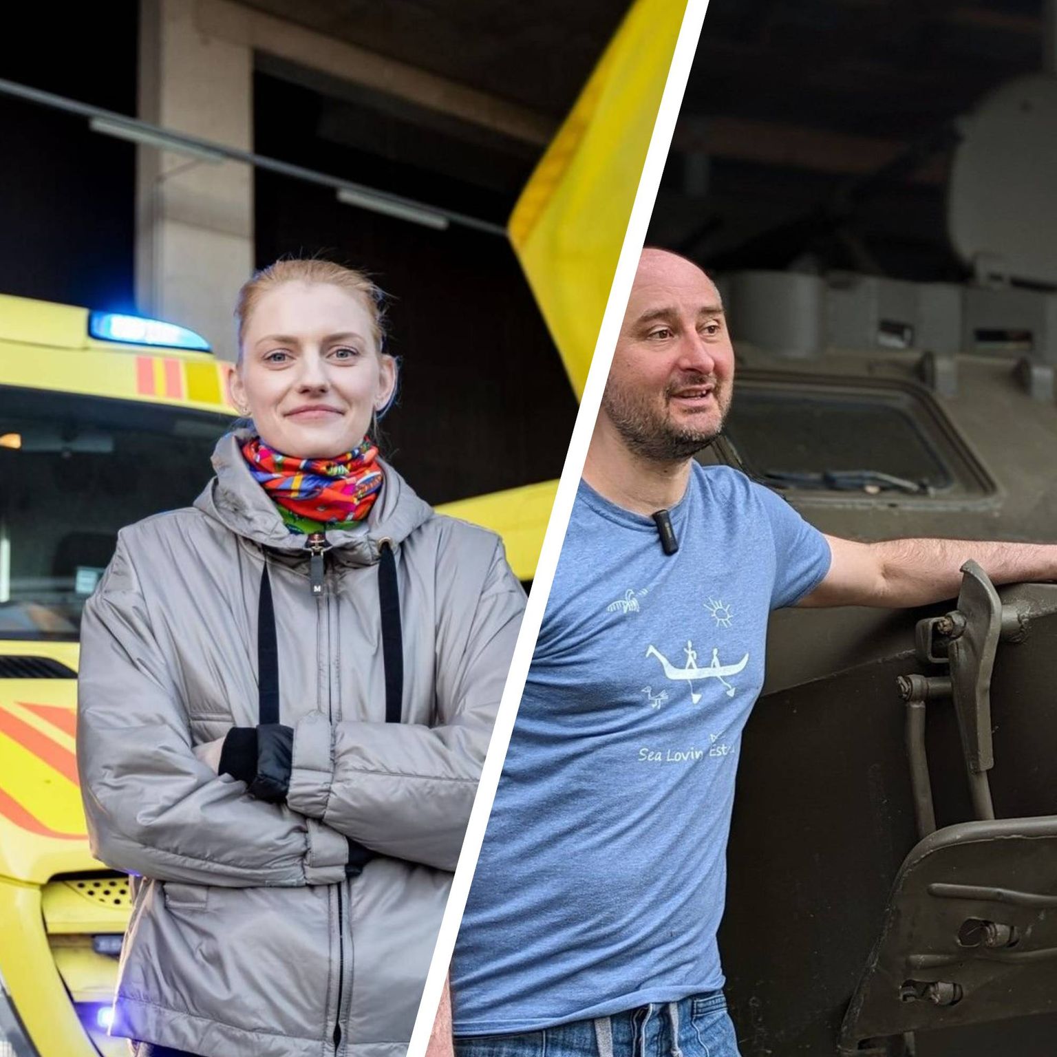 Johanna-Maria Lehtme (vasakul) sai põhjuseks, miks Eestist annetatakse Arkadi Babtšenkoga (paremal) seotud vabatahtlike organisatsioonile varasemast 90% vähem. Õnneks on annetajaid ka teistest riikidest