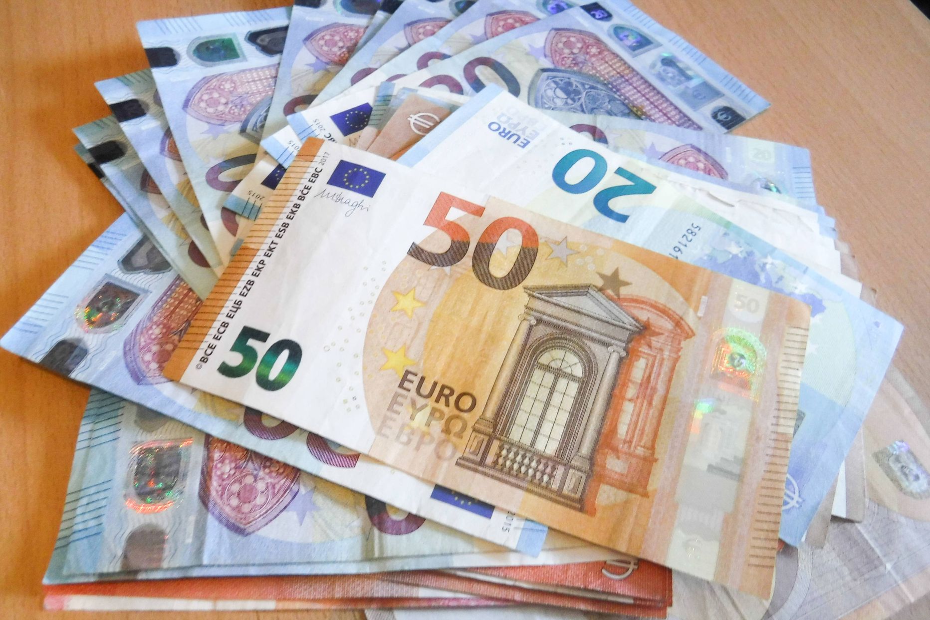 Euro rahatähed. Pilt on illustratiivne.