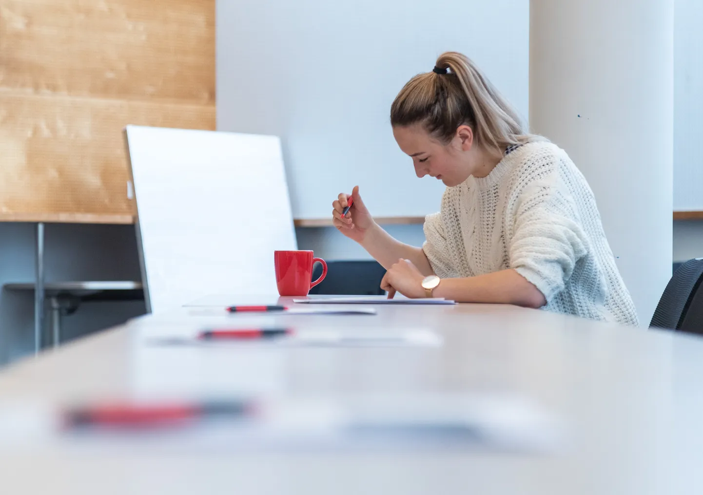 Reporter Maria Joost teeb Maanteeameti uut teooriaeksamit.