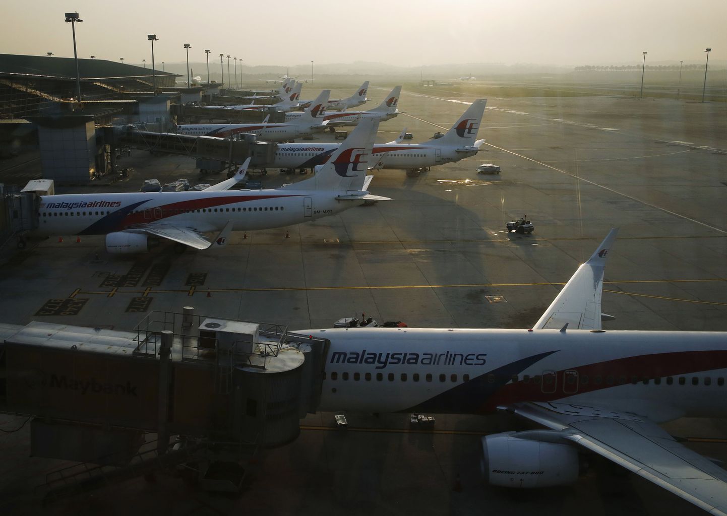 Malaysia Airlines'i lennukid Kuala Lumpuri lennuväljal.