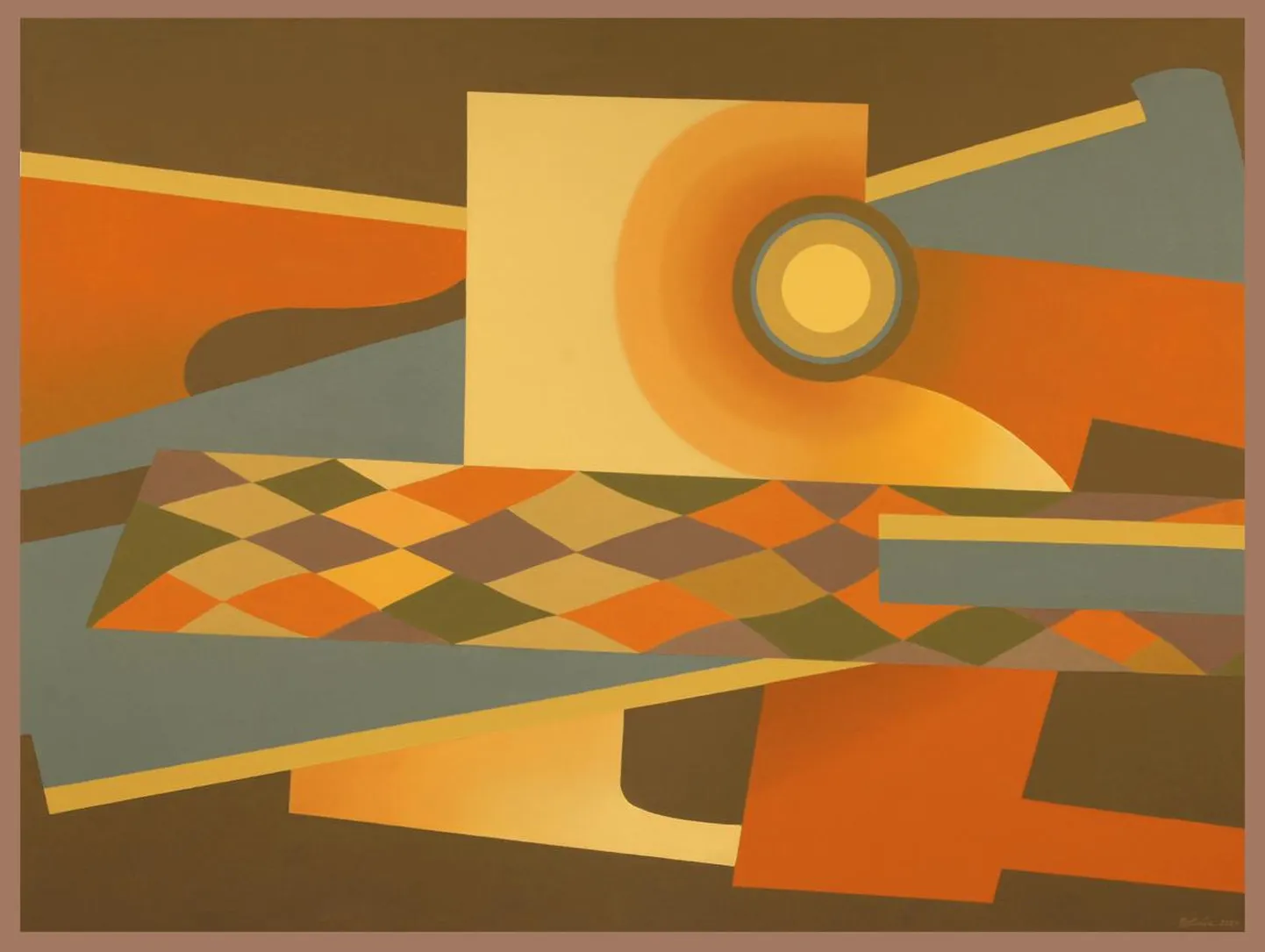 «Arlekiini etteaste» (194 x 143 cm, akrüül) on Eve Luik maalinud tänavu.