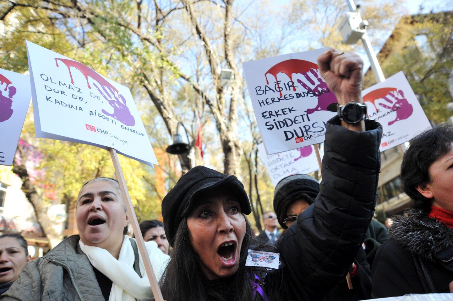 Kaks nädalat tagasi Ankaras peetud meeleavaldus naistevastase vägivalla vastu.