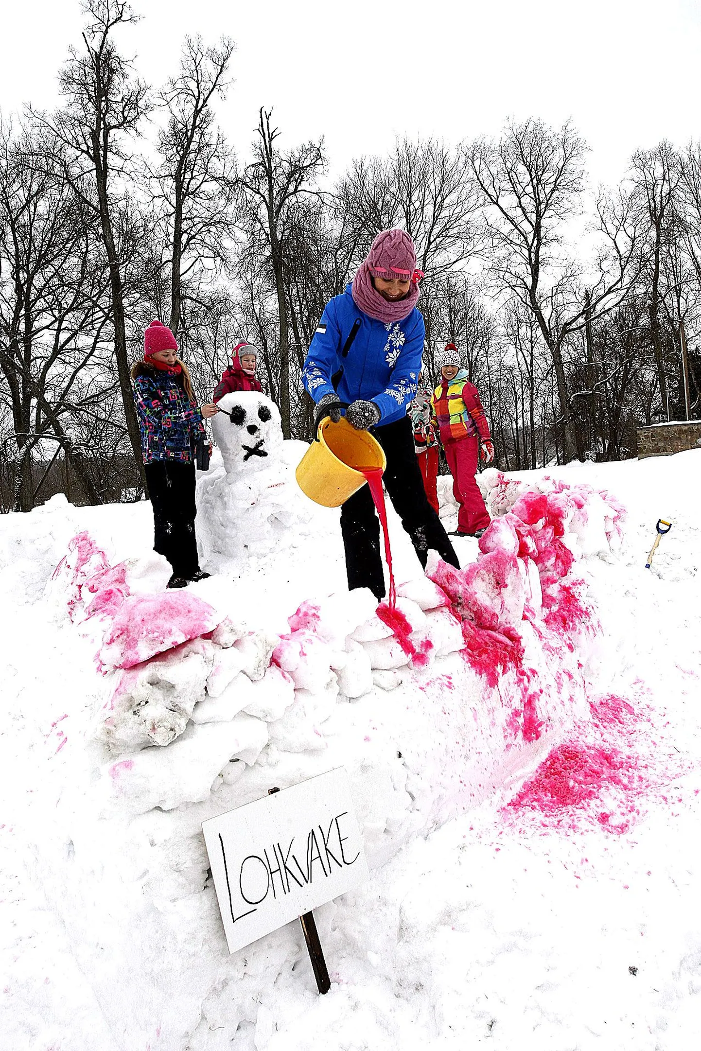Eile lumi ei pakkinud, kuid sellest hoolimata võttis Luunja mõisa pargis vormi piraadilaev, millel deviisiks «Naised laevas, laev põhjas».