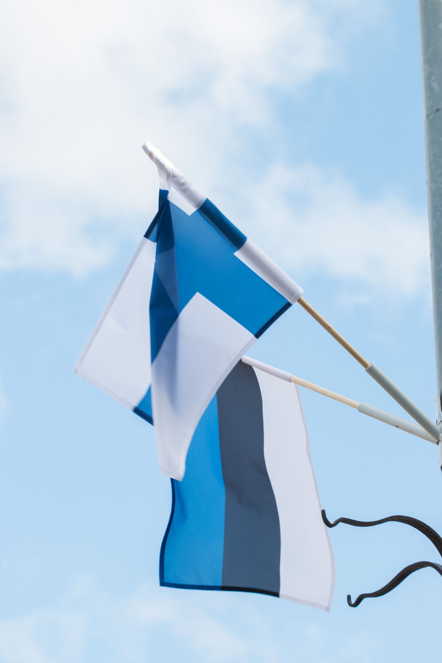 Eesti ja Soome lipud.