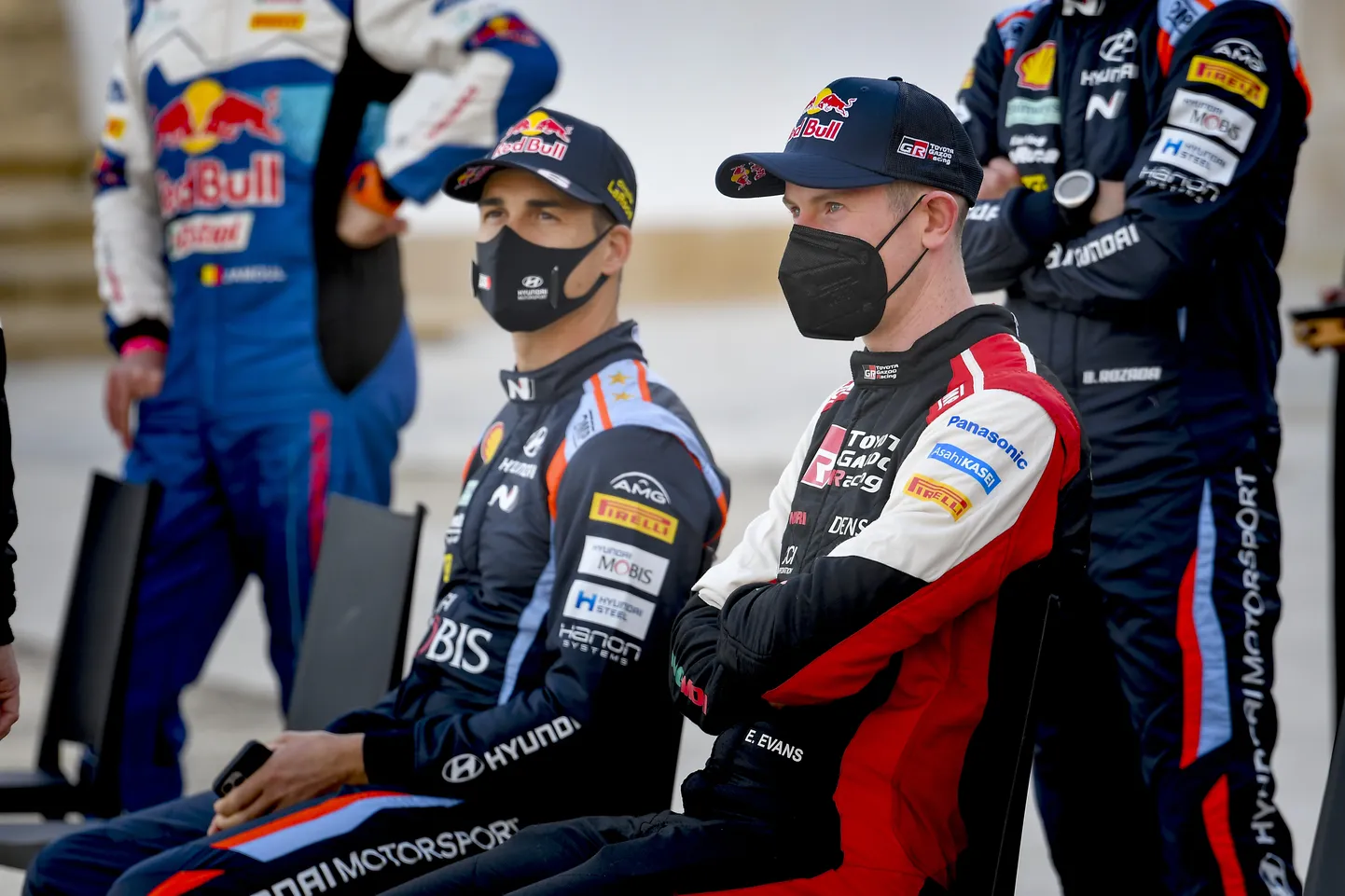 Portugali ralli kaks paremat: Elfyn Evans (paremal) ja Dani Sordo.
