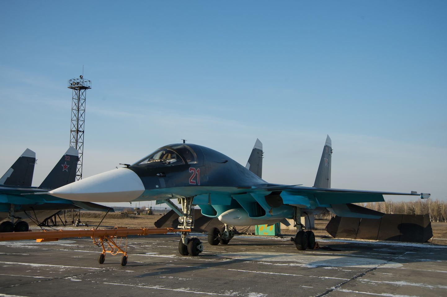 Vene sõjalennuk Su-34 Voroneži oblastis Baltimori õhuväebaasis. Foto on illustratiivne.