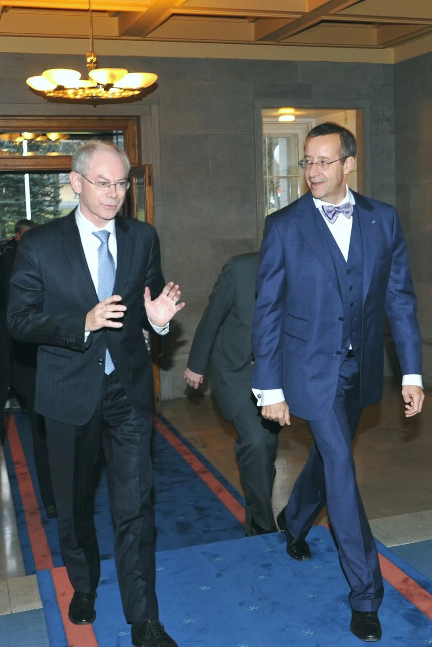 Президент Евросоюза Херман Ван Ромпей и президент Эстонии Хендрик Тоомас Ильвес.