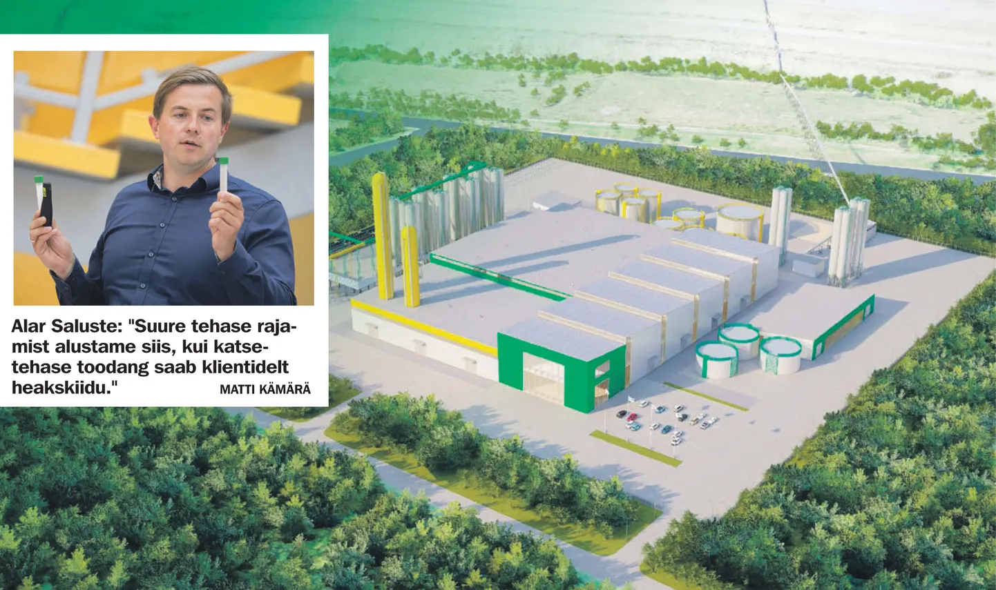 Selline näeb joonise peal välja Ragn-Sellsi tulevane Narva tehas, kus hakatakse põlevkivituhast kaltsiumkarbonaati tootma.