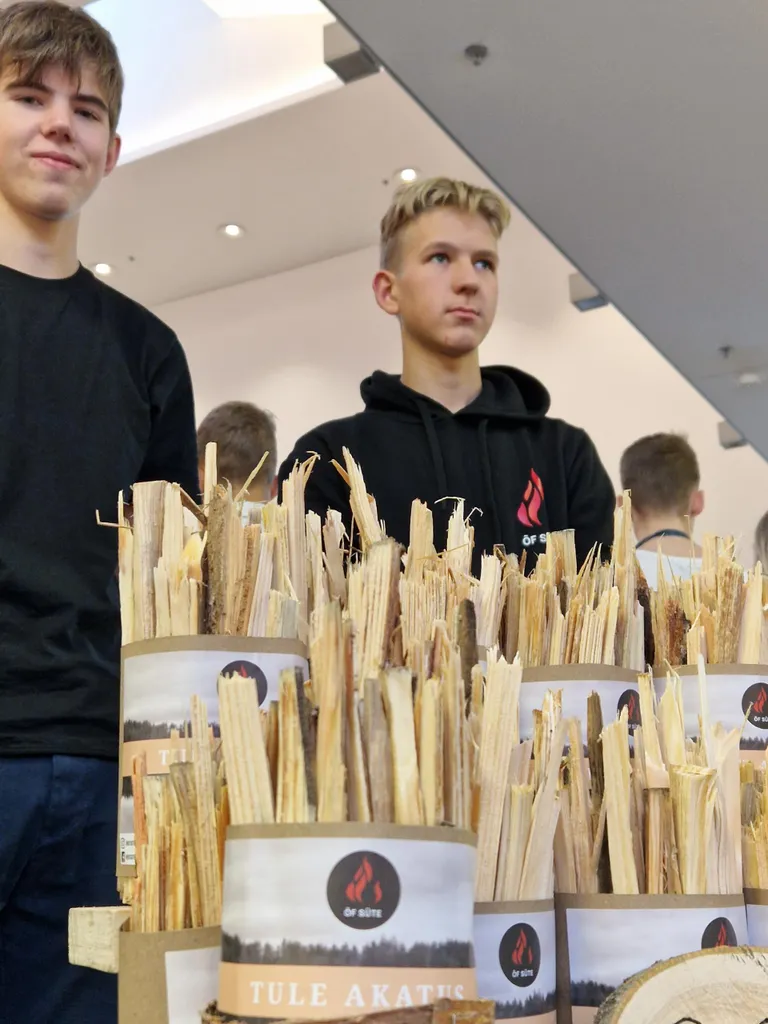 Hiiumaa männikutest korjatud materjalist tehtud tulehakatus.