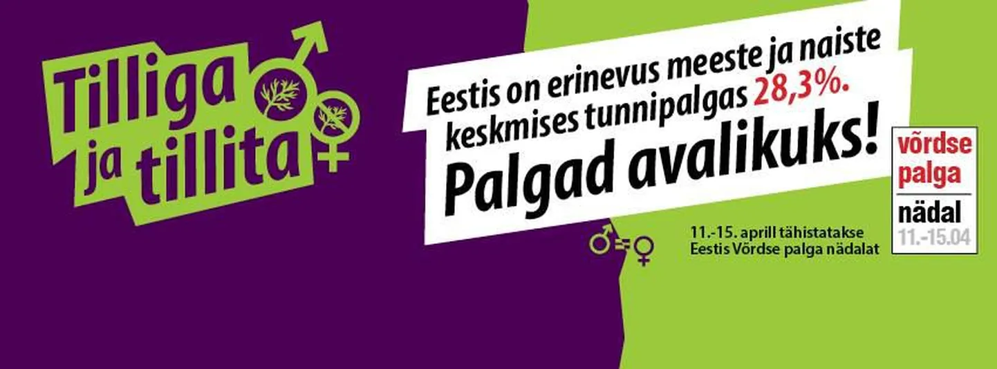 Eesti Ettevõtlike Naiste Assotsiatsioon/BPW Estonia korraldab juba kuuendat aastat võrdse palga nädala raames kampaaniat “Tilliga ja tillita”.