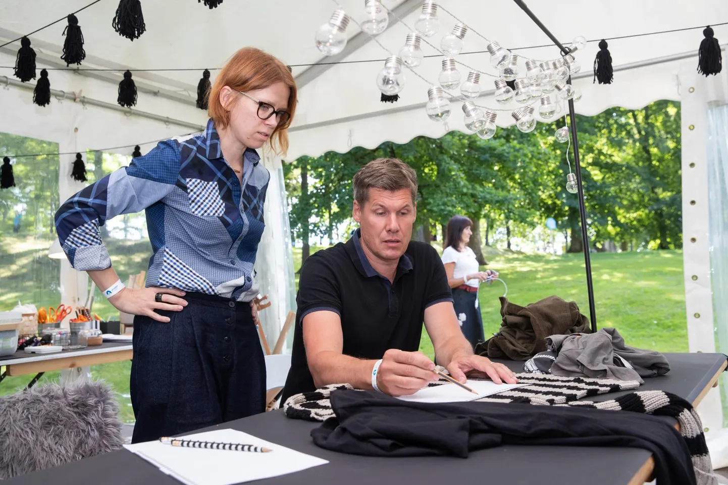 Reet Aus oli ka arvamusfestivalil, kus sorditi ära tonni jagu tekstiilijäätmeid.