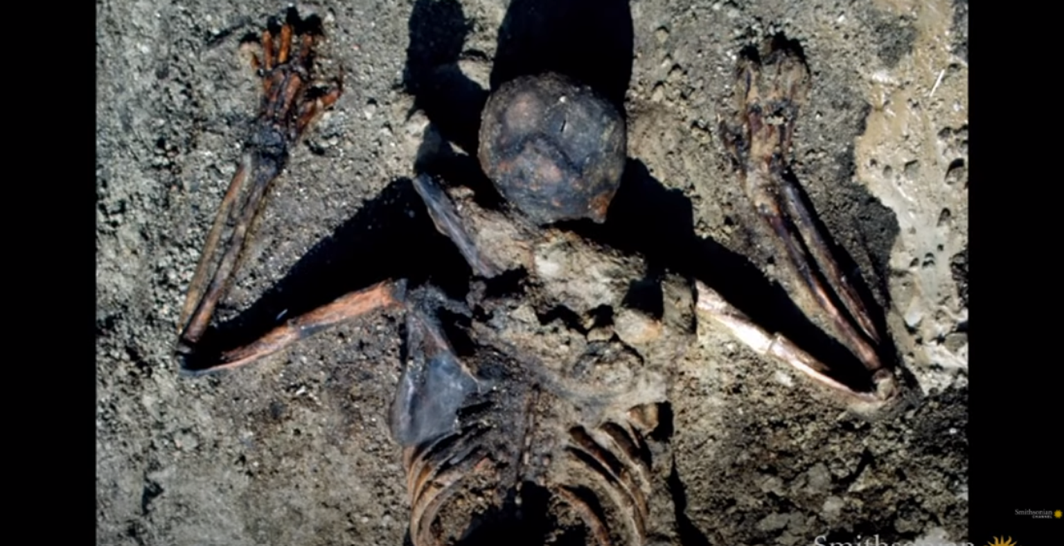 Vana-Rooma linnas Herculaneumis Vesuuvi vulkaani purske tagajärjel 79. aastal pKr hukkunud mees