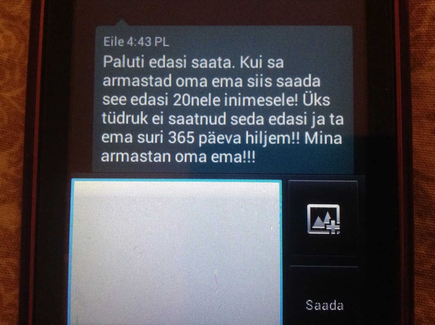 Kettkiri, mis hirmutab ema surmaga.