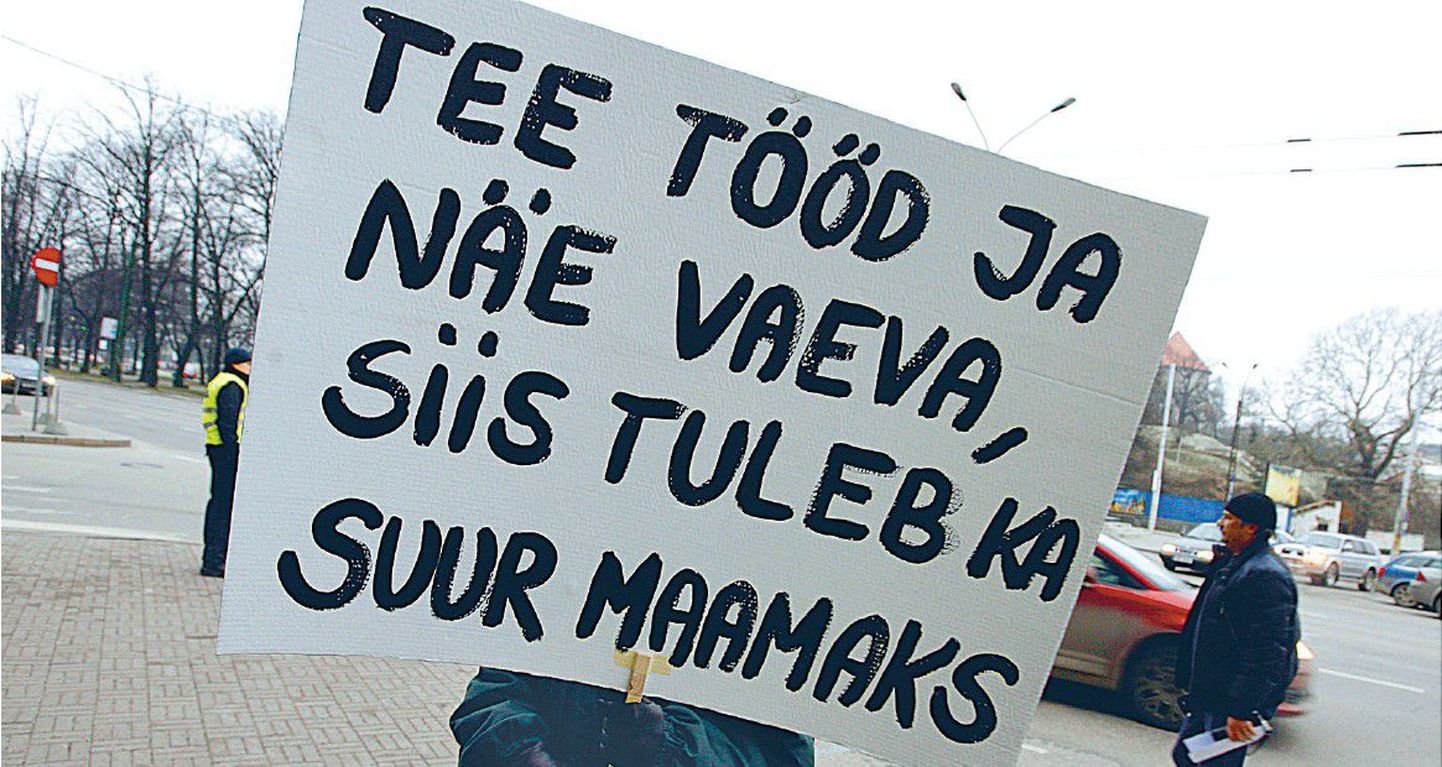 Maamaksu 2,5-kordne tõus tõi 2007. aasta detsembris Tallinna linnavalitsuse ette meeleavaldajad.