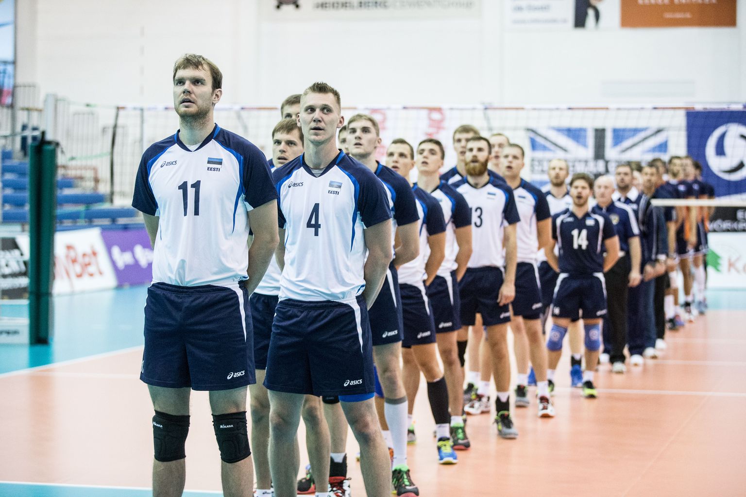 Eesti võrkpallikoondis, mis sel sügisel EM-finaalturniirile jõudis.