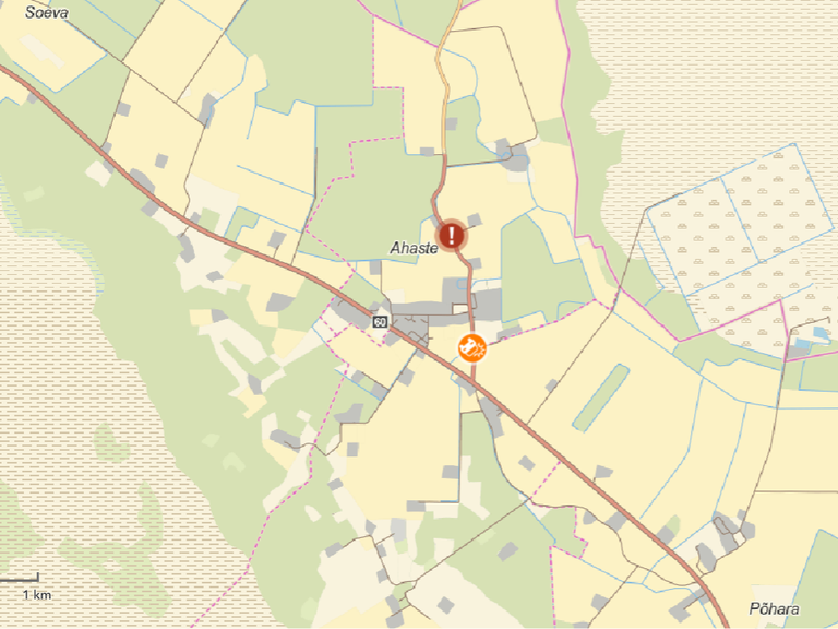 Liiklusõnnetus toimus Pärnu–Lihula maantee lähistel Ahastes.