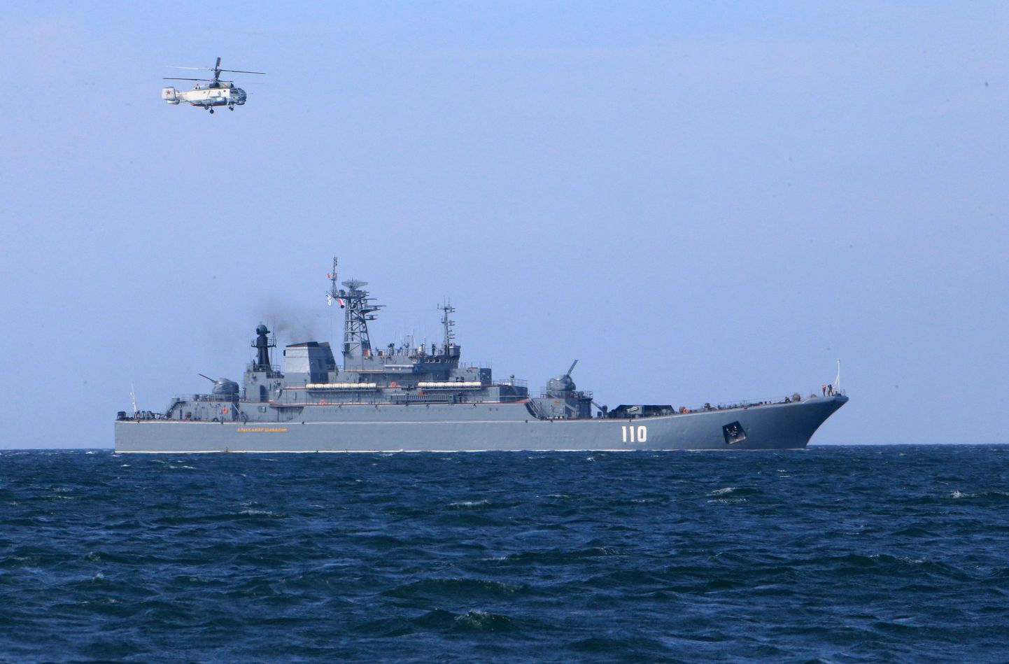 Vene sõjalaev Läänemerel toimunud sõjaväeõppustel.
