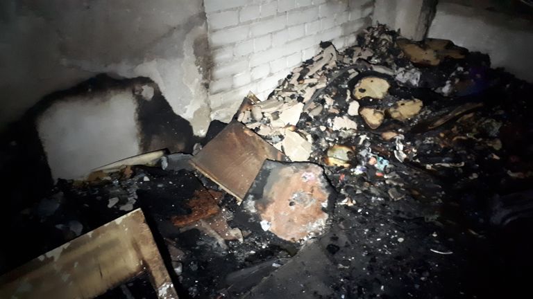 Пожар в социальном доме Кохтла-Ярве в ночь на 19 января 2020 года.