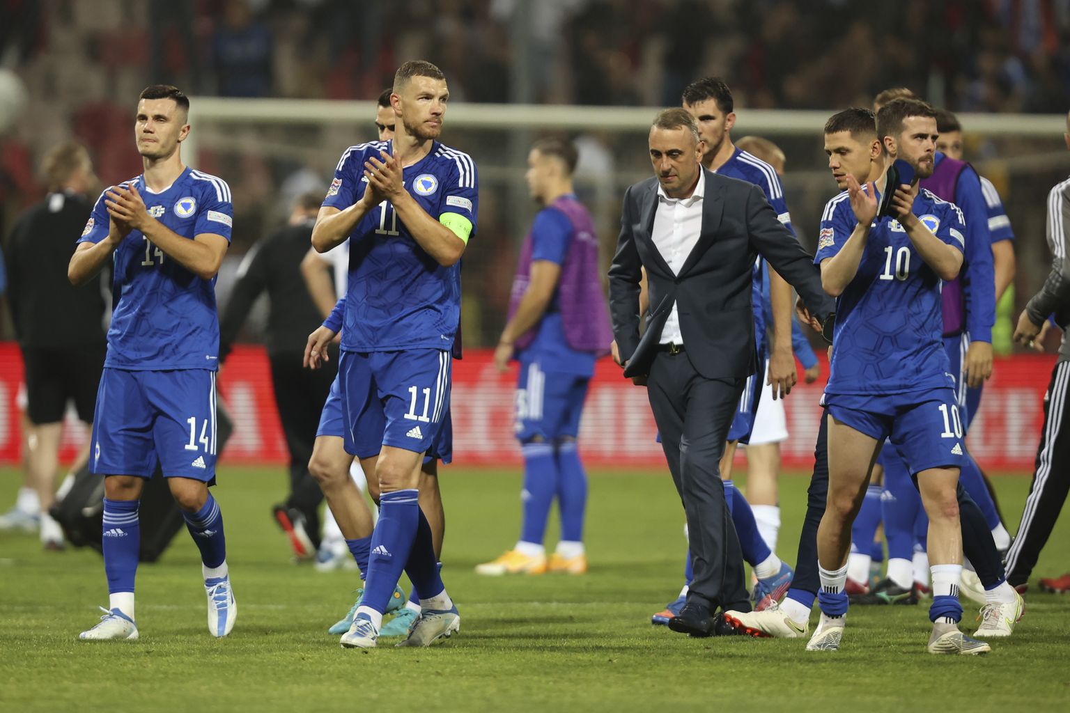 Bosnia jalgpallurid tänavu juunis pärast Rahvuste liigas saadud 3:2 võitu Soome üle.