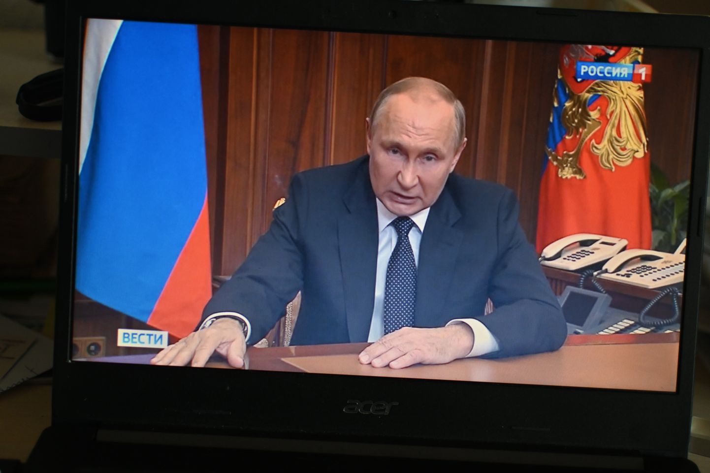 Vene president Vladimir Putin pidas septembris 2022 kõne, milles rääkis Ukrainas anastatud alade liitmisest Venemaaga.