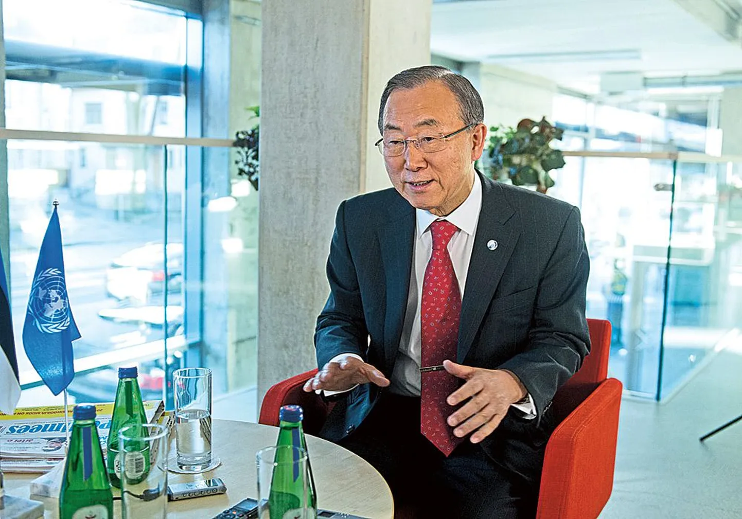 Пан Ги Мун, посетивший Таллинн с визитом, стал первым генеральным секретарем ООН, официально побывавшим в Эстонии.