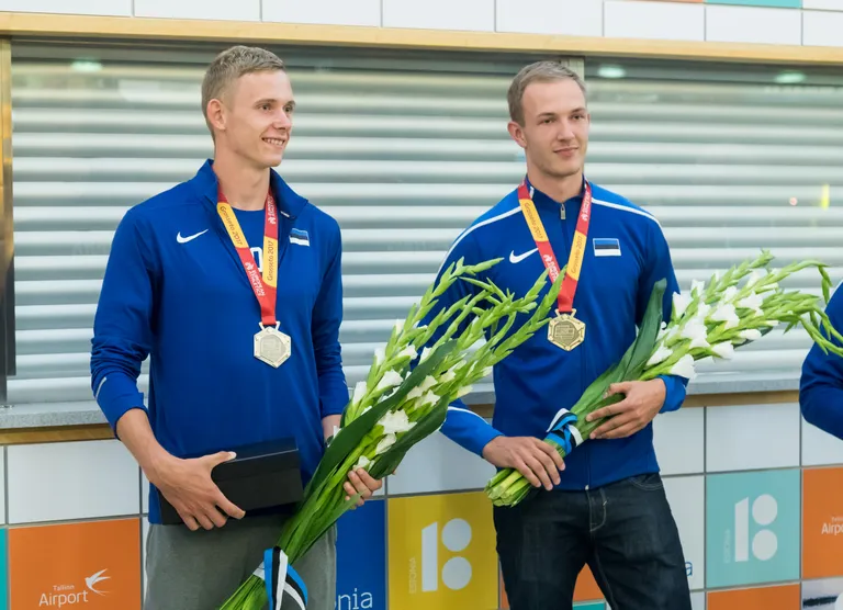 Tulevik on käes! 2017. aasta U20 EMil teenis Johannes Erm (vasakul) kümnevõistluse hõbeda, Karel Tilga pronksi. Tuleval suvel jahivad mõlemad olümpiamedalit.