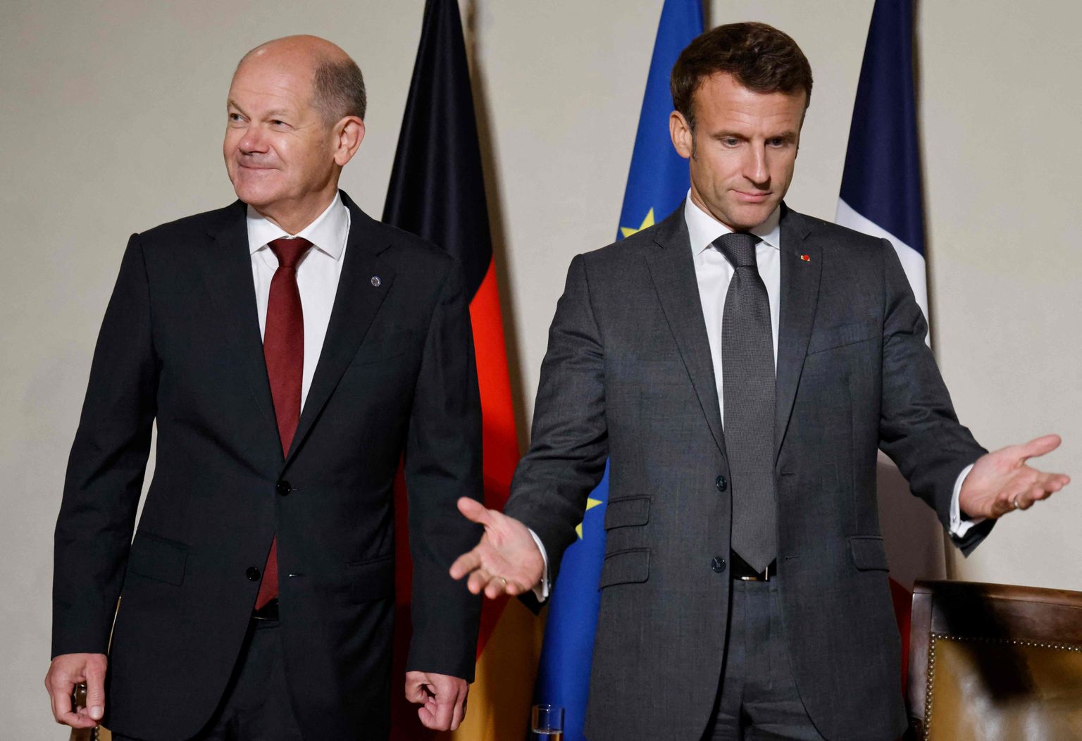 Saksa liidukantsler Olaf Scholz ja Prantsuse president Emmanuel Macron.