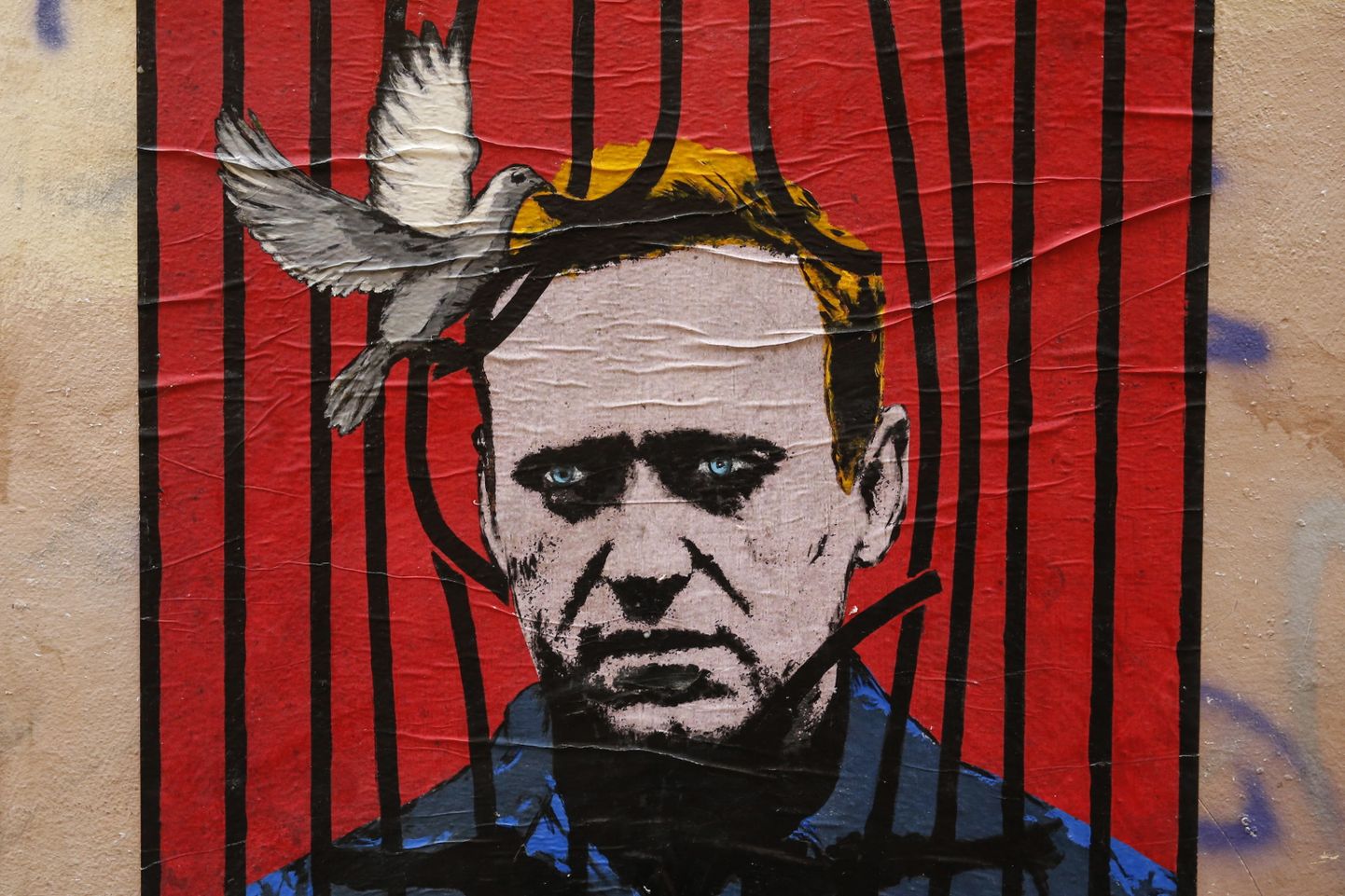 Aleksei Navalnõi pilt Roomas. Autor on tänavakunstnik Harry Greb.