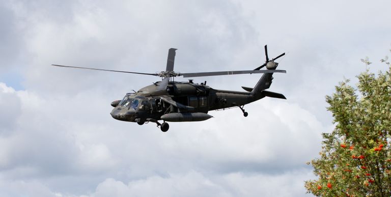 Black Hawki helikopter osalemas Eestis toimunud ühisõppusel. 