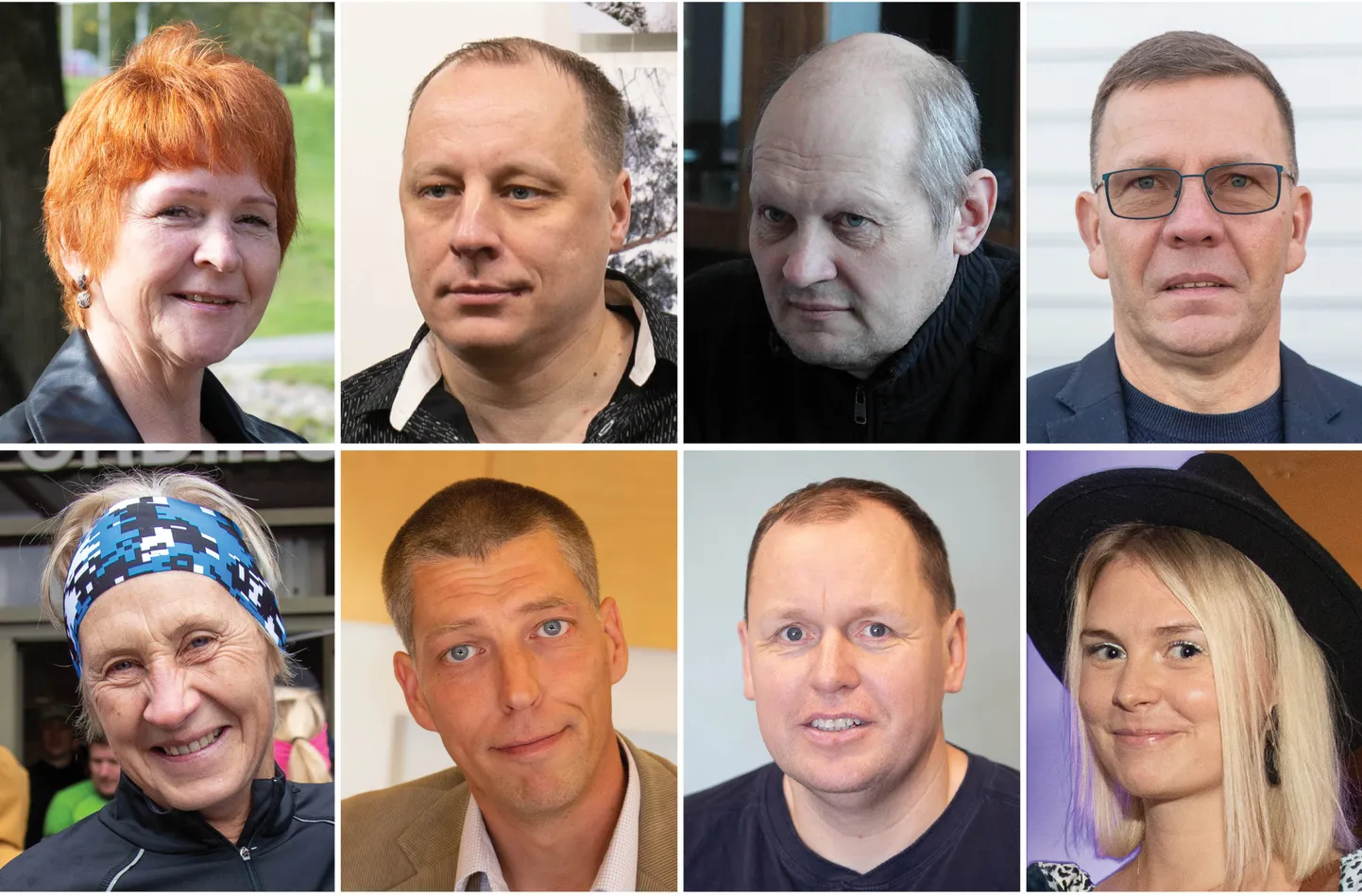 Üleval vasakult: Koidu Ilisson, Reigo Rannu, Jaan Viljas ja Alvar Pähkel. All vasakult: Lilian Estorn, Mait Rand, Gaspar Värv ja Adeele Jaago.