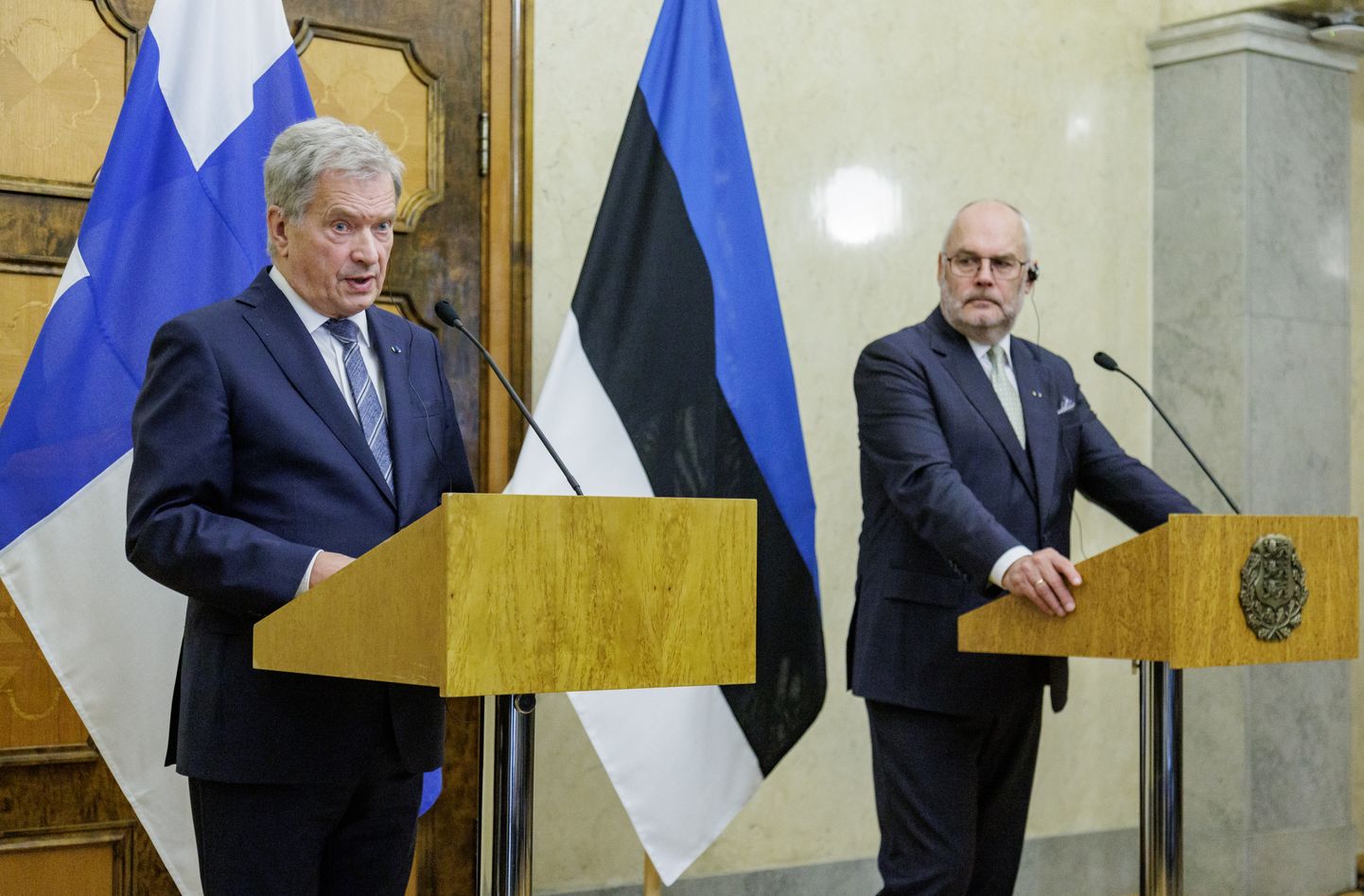 Soome president Sauli Niinistö ja riigipea Alar Karis.