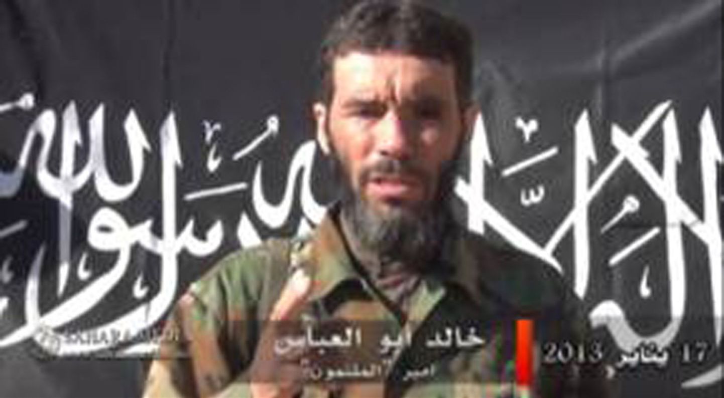 Seireorganisatsiooni SITE videokaader Al-Mulathameeni Brigaadi liidrist Mokhtar Belmokhtarist.