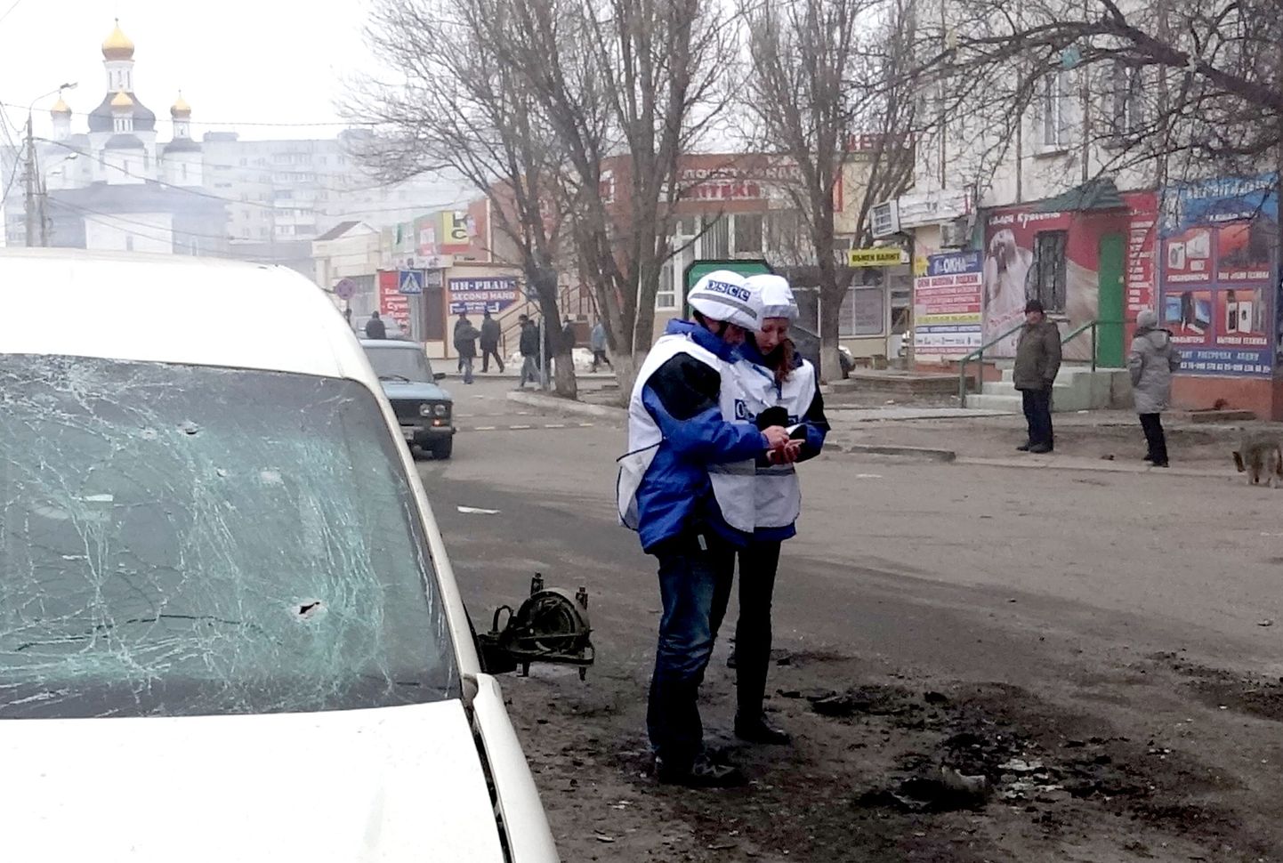 OSCE vaatlejad täna Mariupolis.