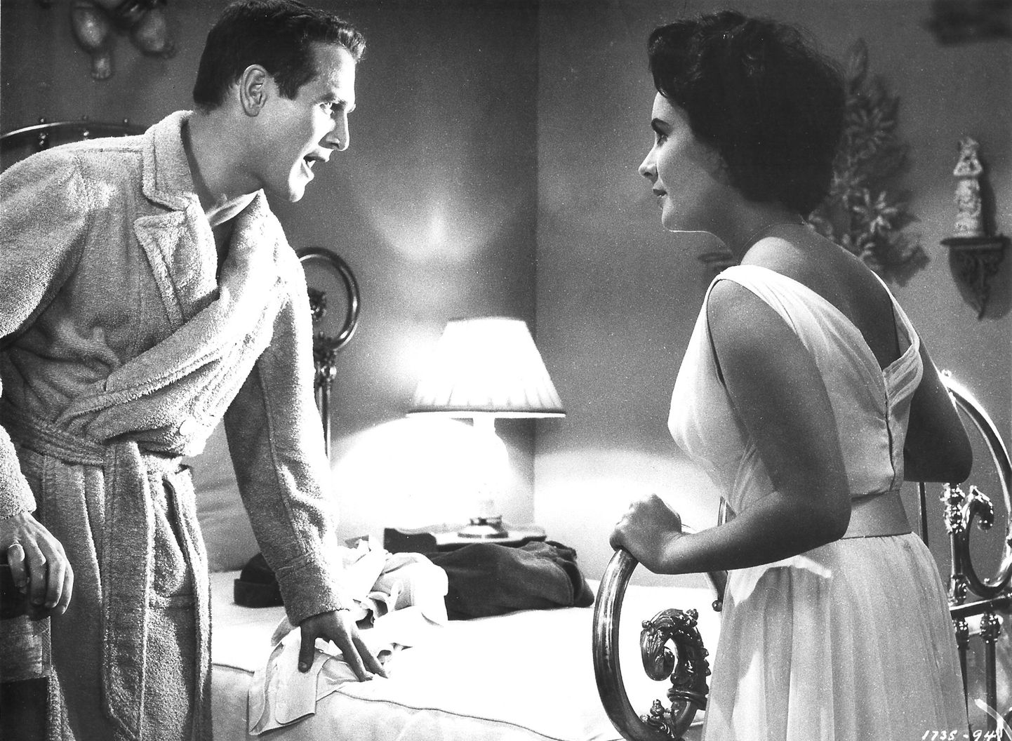 Paul Newman ja Elizabeth Taylor filmis «Kass kuumal plekk-katusel» (1958).