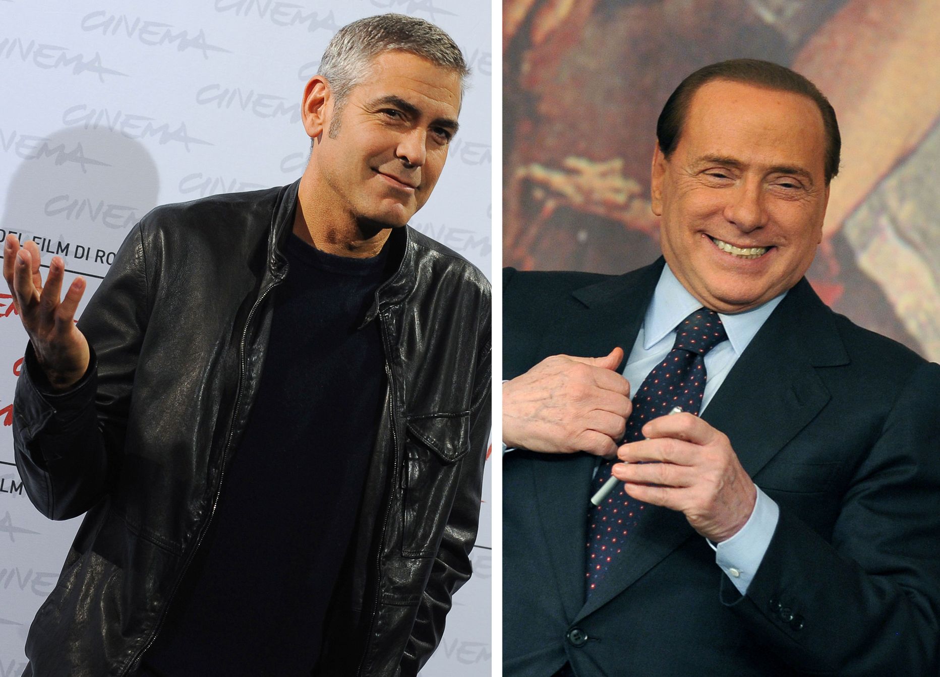 George Clooney ja Silvio Berlusconi