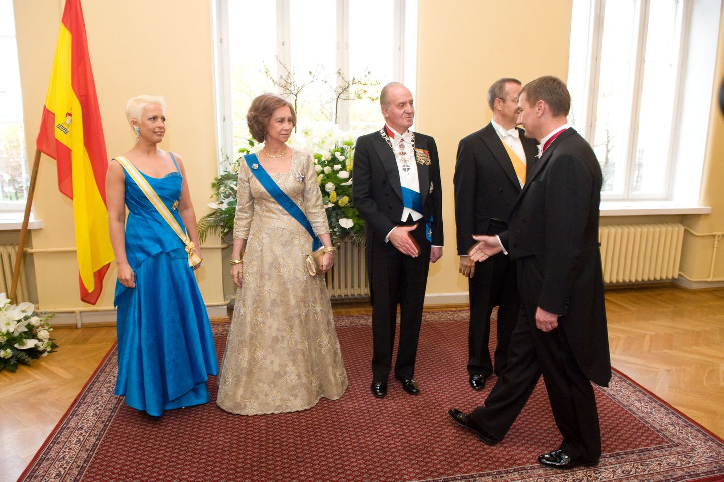 Toomas Hendrik Ilvese ja proua Evelin Ilvse pakutav õhtusöök Hispaania kuninga Juan Carlos I ja kuninganna Sofia auks