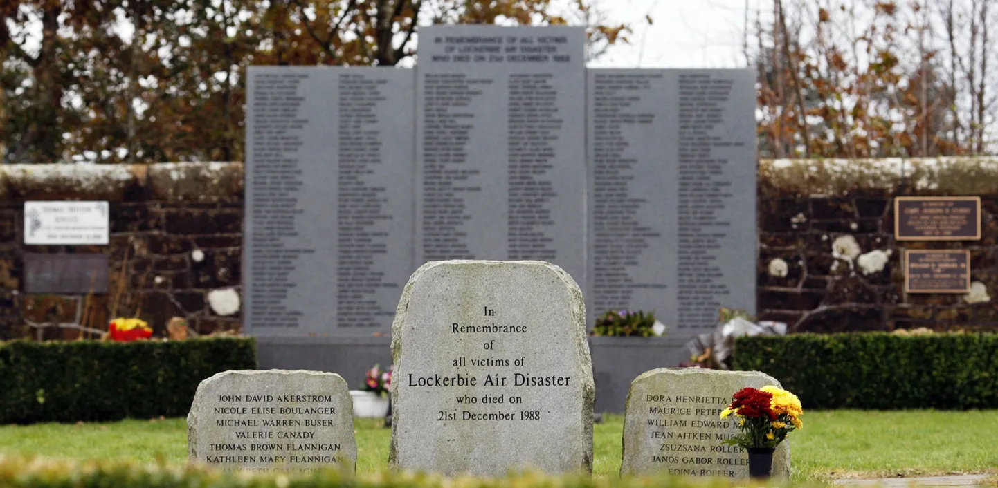 Lockerbie lennuktastroofi ohvritele püstitatud mälestusmärk Šotimaal.